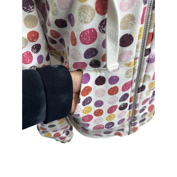 Aero Reversible Full Zip Hoodie Pink Polka Dot Size M - Picture 6 of 10